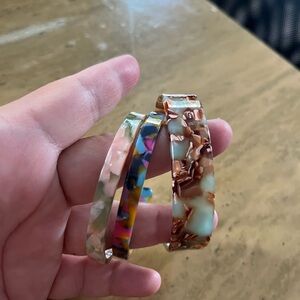 Set of 3 imitation tortoise cuffs